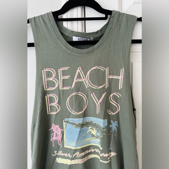 Anthropologie Letluv ‘Beach Boys’ Vintage Vibe Tank Top, Size S - Picture 7 of 10